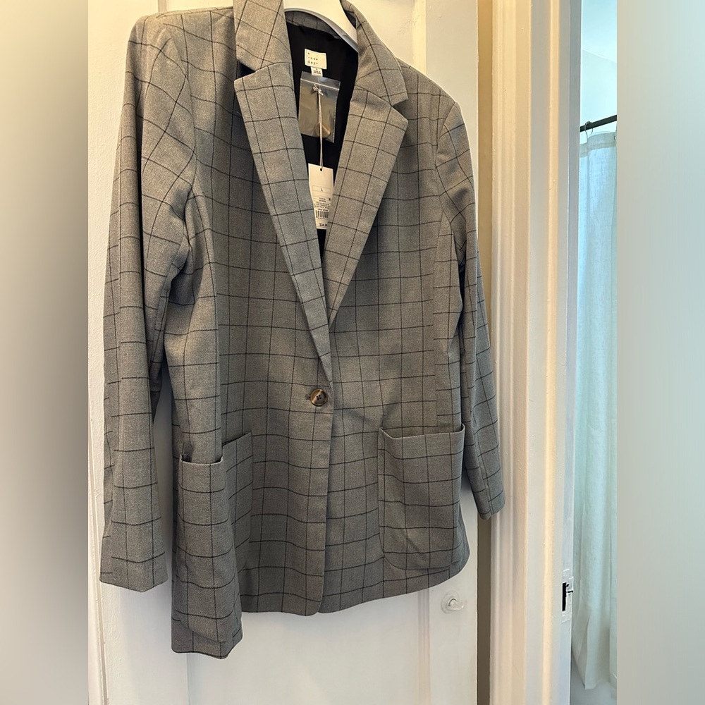 Grey oversized blazer